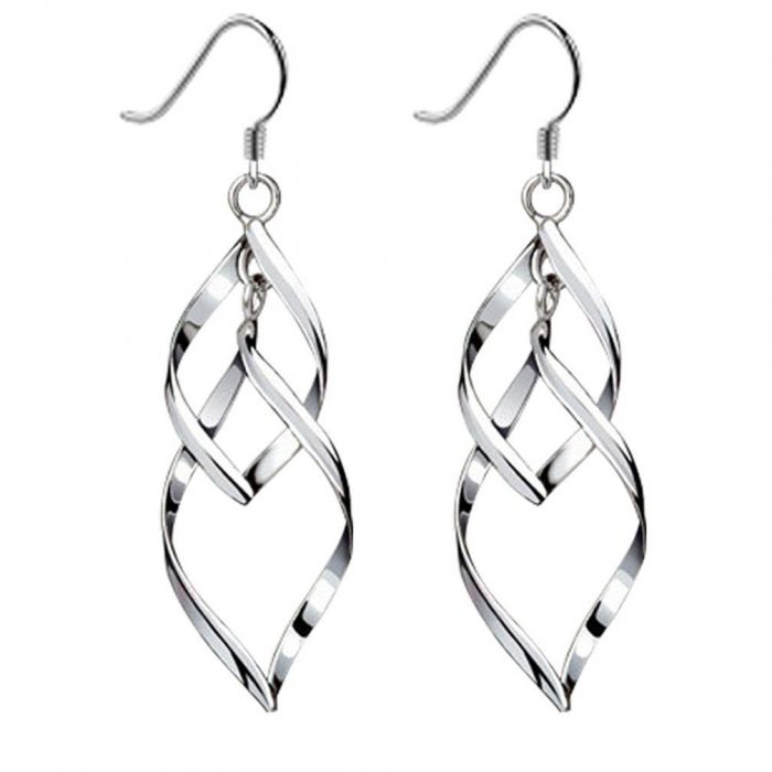 Double Linear Loops Silver Earrings Only $9.99! (Reg. $40!)
