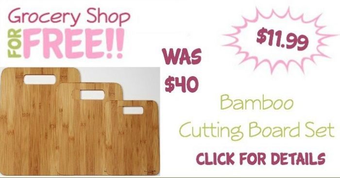 Bamboo 3 Pc Cutting Board Set Only $11.99! (Reg. $40)