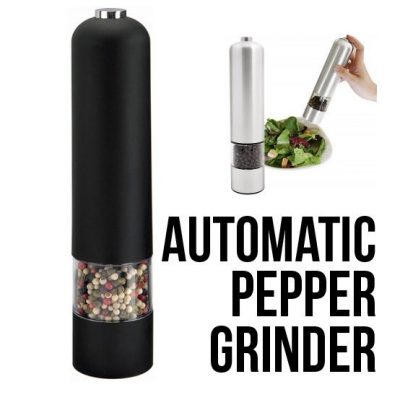 FREE Deluxe Automatic Salt or Pepper Grinder with Ingredient Window and LED Light! Down From $35.00!