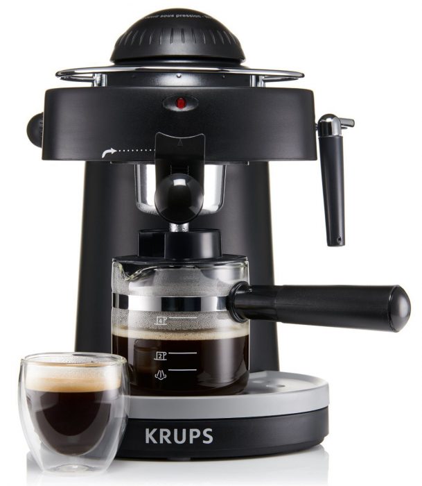KRUPS Steam Espresso Machine With Frothing Nozzle For Cappuccino Only $29.99!