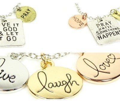 Inspirational Faith-Based Tri-Tone Stamped Necklaces Just $4.99 (Reg. $20)!