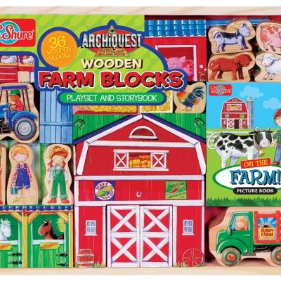 T.S. Shure ArchiQuest Wooden Farm Blocks Playset & Storybook Only $16.04 (Reg. $40)!