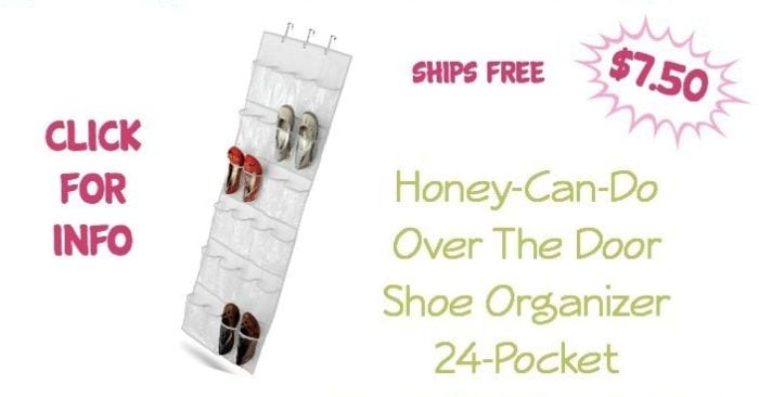 Honey-Can-Do Over The Door Shoe Organizer 24-Pocket Only $7.50! Ships FREE!