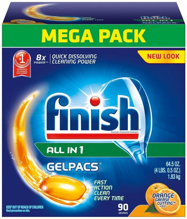 Finish Gelpacs, Orange Scent, 90 Ct. Just $9.68!