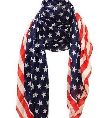 American Flag Chiffon Scarf Only $2.19 + FREE Shipping!