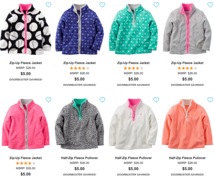 Fleece Jackets Just $5!
