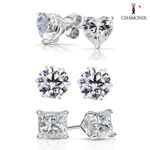 3 Pairs of Chamonix Sterling Studs With Swarovski Elements Are Only $12 Shipped!