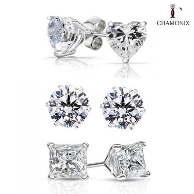 Chamonix Sterling Studs With Swarovski Elements 3 Pairs Just $12 Shipped!