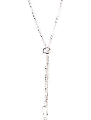 Sterling Silver Box Infinity Charms Tassel Necklace Only $11.99!