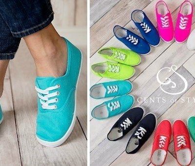 Women’s Basic Canvas Sneakers In Array of Colors Only $12.99!