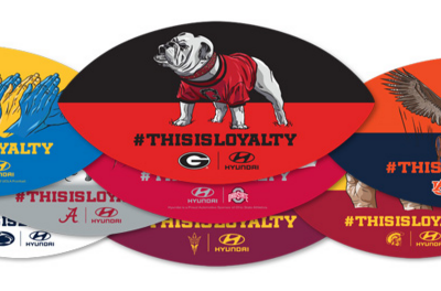 FREE College Football Team Sticker Cling From Hyundai!