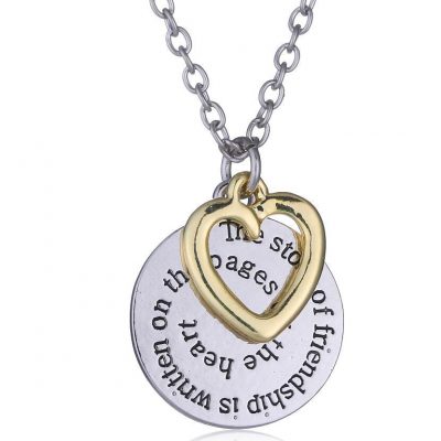 Disc and Heart Friendship Necklace Only $4.69! Ships FREE!
