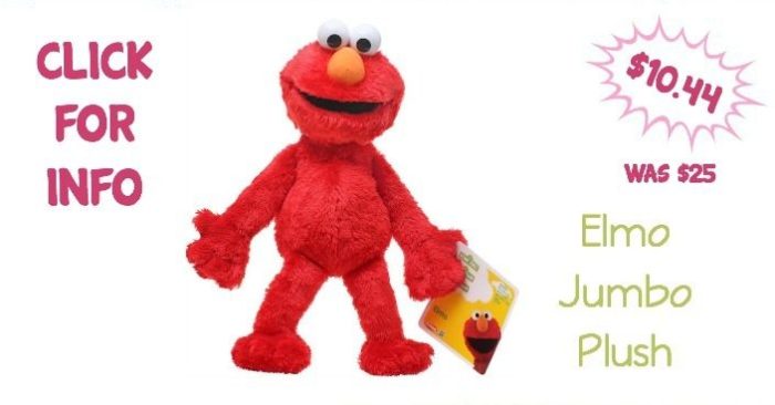 Playskool Sesame Street Elmo Jumbo Plush Just $10.44! (Was $25!)