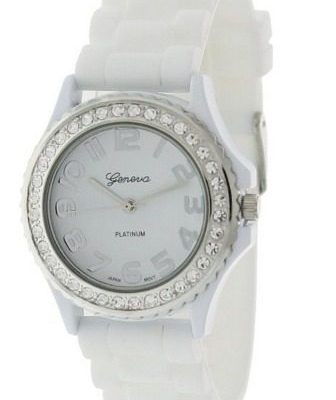 Geneva Platinum CZ Accented Watch Just $3.92 SHIPPED!