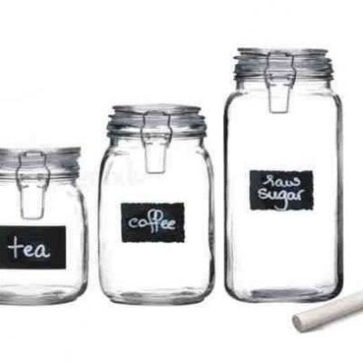 Set Of 3 Air Tight Jars with Chalk Labels Only $14.99 Ships FREE!