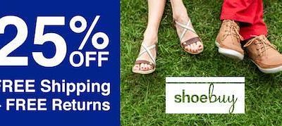 25% Off Shoebuy PLUS FREE Shipping!