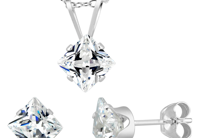 Birthstone Sterling Silver Earring & Pendant Set Just $9.99! Down from $129.99! Ships FREE!
