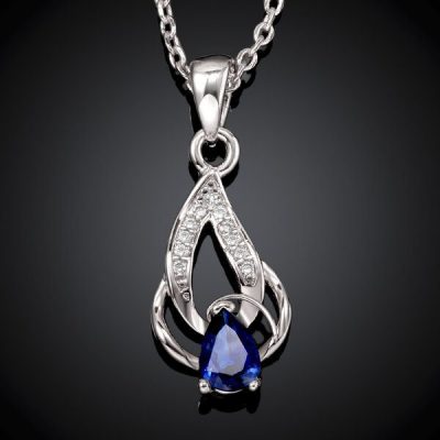 White Gold Plated Crystal Double Pendant Necklace Just $6.99! Down From $99.99! Ships FREE!