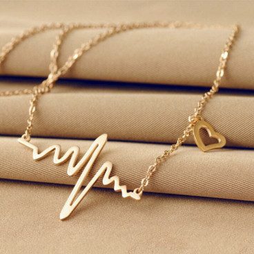 FREE Gold Tone Heartbeat Necklace! Down From $99.99!