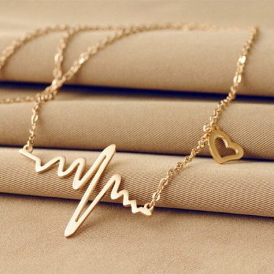 FREE Gold Tone Heartbeat Necklace! Down From $99.99!