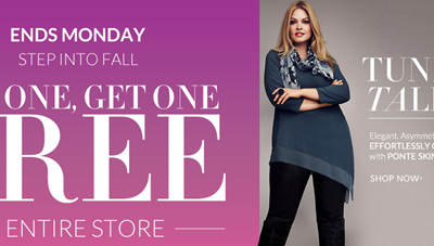 Lane Bryant Buy One Get One FREE Sale!
