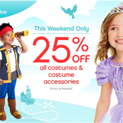 25% Off Costumes At The Disney Store PLUS FREE Shipping!