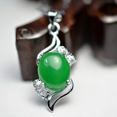 Tibet Silver & Green Jade Pendant Only $2.35! Ships FREE!