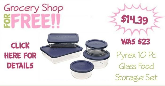 Pyrex 10 Pc Glass Food Storage Set Only $14.39! (Reg. $23)