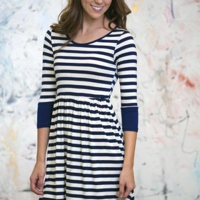 Kelsey Knee Length Striped Dress Only $22.98 Shipped!