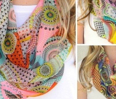 Retro Pattern Infinity Scarves Only $4.99!