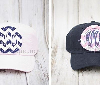 Monogrammed Raggy Patch Ball Caps Only $14.99!