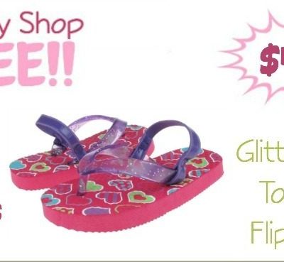 Glitter Jelly Toddler Girls Flip Flops Only $4.99!