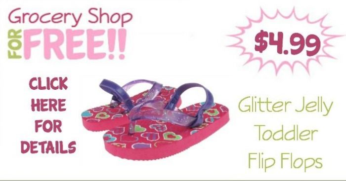 Glitter Jelly Toddler Girls Flip Flops Only $4.99!