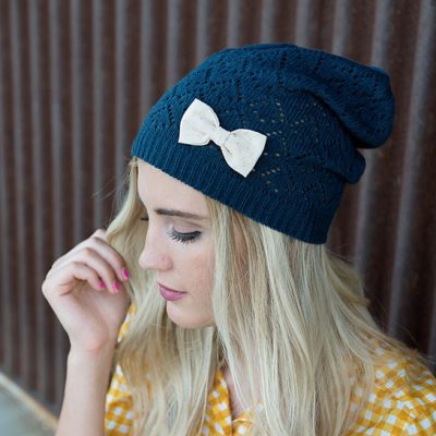Judy Knit Beanie With Bow Just $19.95 Plus FREE Shipping!