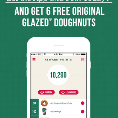 6 FREE Original Glazed Krispy Kreme Doughnuts!