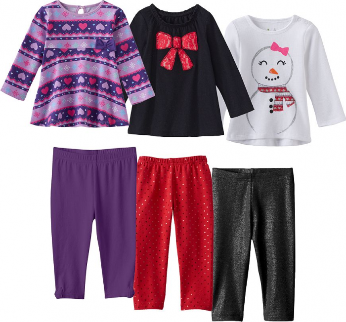 Baby Girl Jumping Beans® Holiday Mix & Match Coordinates Just $3.39 Each!