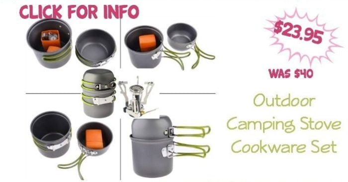 Outdoor Camping Stove Cookware Set Only $23.95 (Was $40)