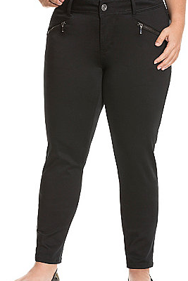 Zip Pocket Sateen Skinny Pant $23.99 At Lane Bryant!