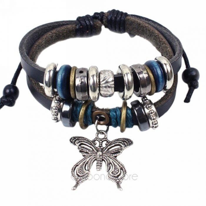 Vintage Multilayer Leather Beaded Bracelet With Just $5/16! FREE Shipping!