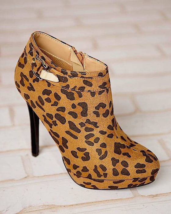 Leopard Heeled Bootie Only $19.95 Ships FREE!