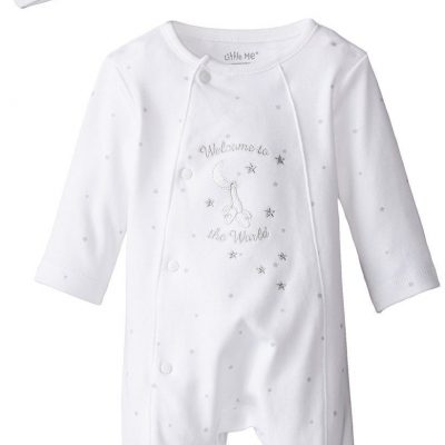 Newborn Welcome To The World Footed Bodysuit And Cap Set Only $11.99!