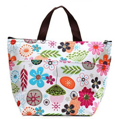 Colorful Floral Zippered Lunch Tote Just $3.80 Ships FREE!