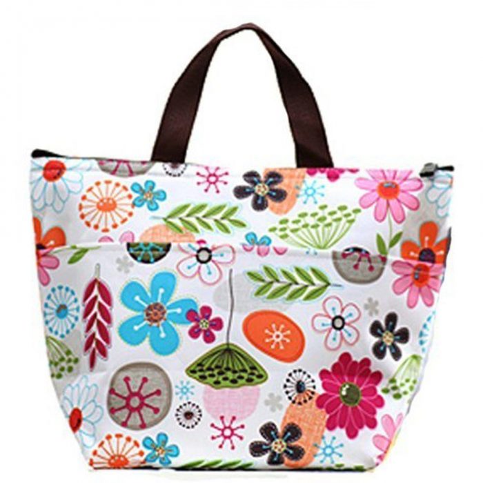 Colorful Floral Zippered Lunch Tote Just $3.80 Ships FREE!
