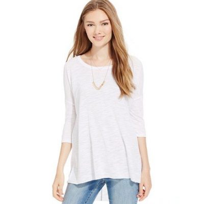 Juniors’ Three-Quarter Sleeve Slub Tunic Top $13.59 At Macy’s!