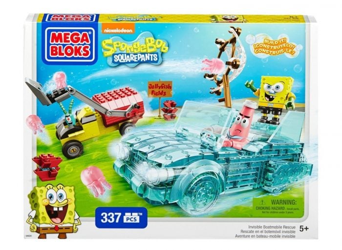 Mega Bloks SpongeBob Invisible Boatmobile Rescue Only $8.78!  Reg. $20!