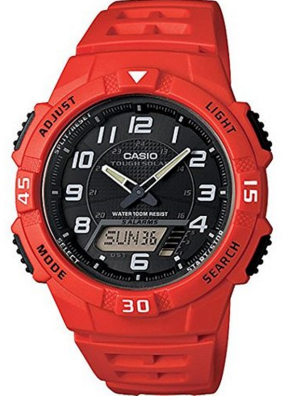 Casio Men’s Solar-Power Red Resin Watch Just $20 Down From $50!