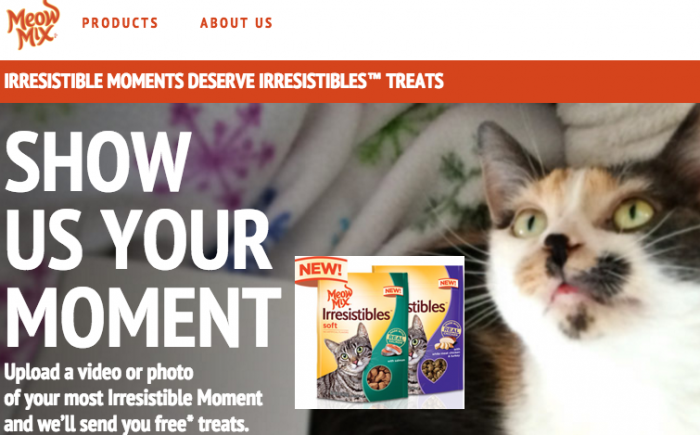FREE Meow Mix Irresistibles Cat Treat!