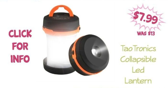 TaoTronics Collapsible Led Lantern Just $7.99 Was ($13)!