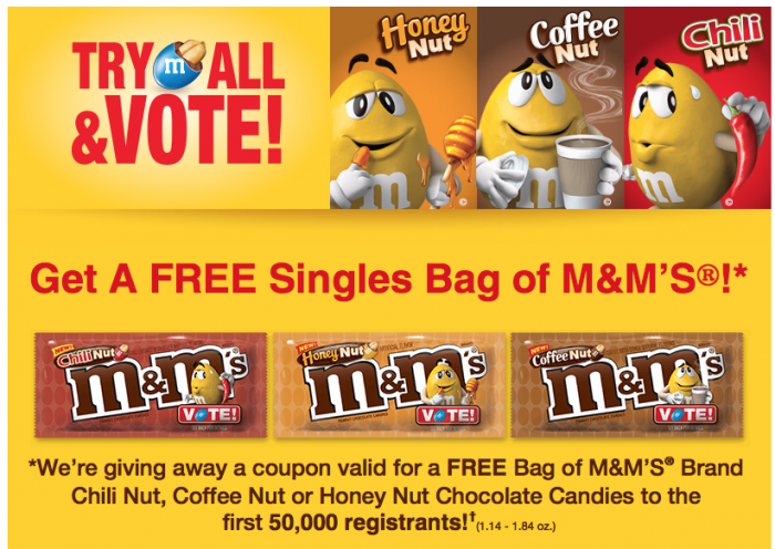 FREE M&Ms For First 50,000!