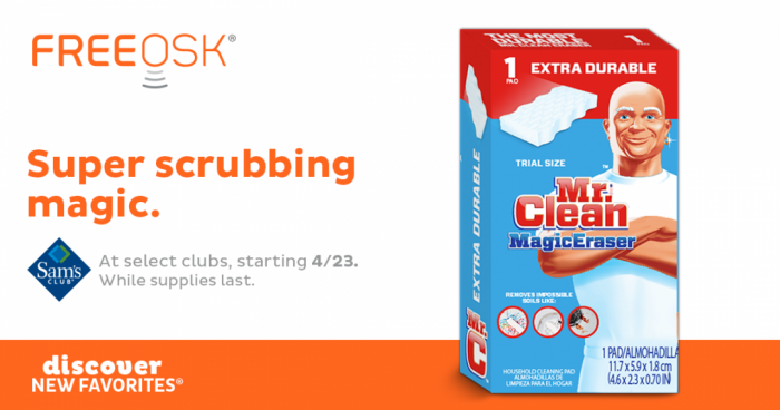 FREE Mr. Clean MagicEraser At Sam's Club For Members!